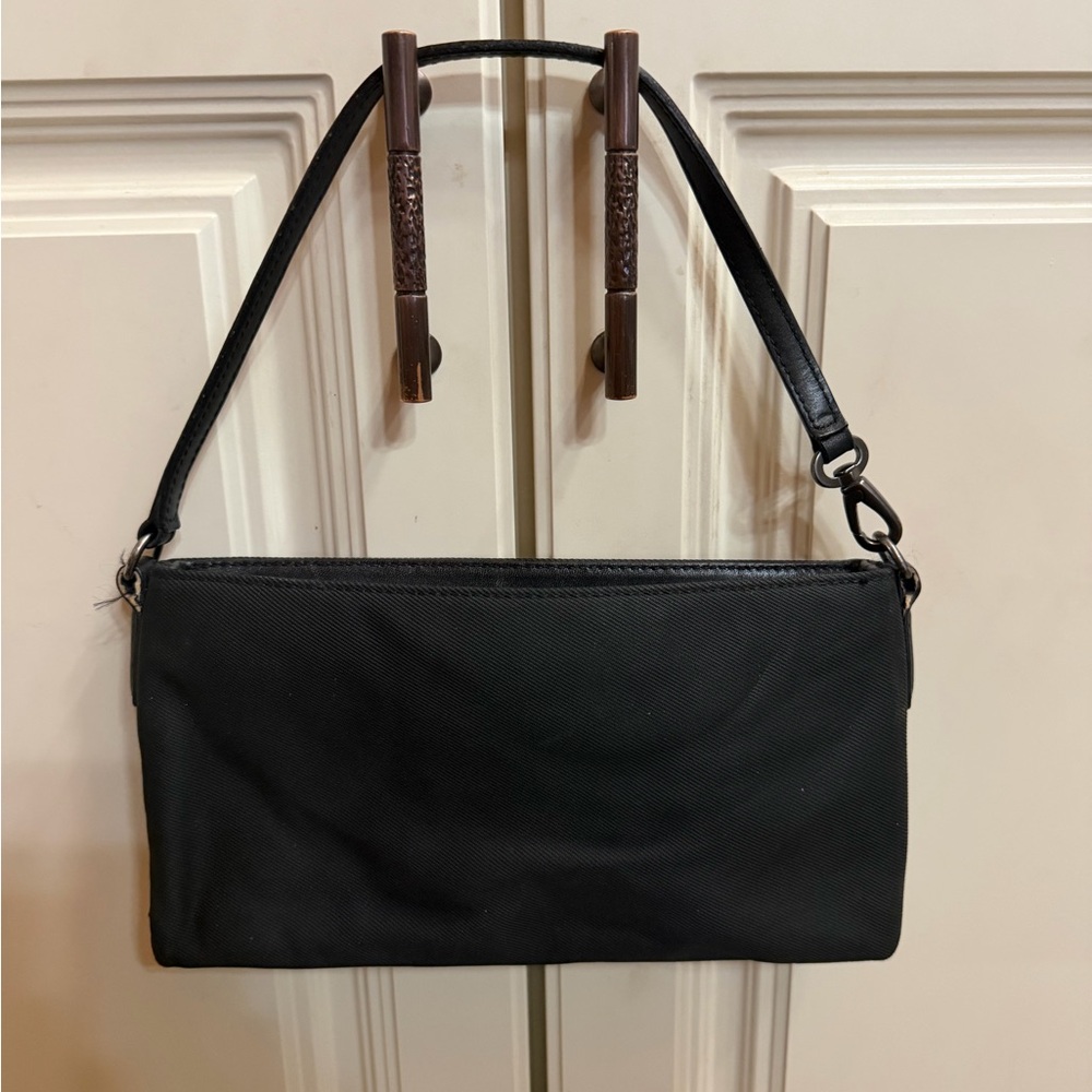 Coach Black and Brown Interior Bag Small Shoulder Bag Canvas